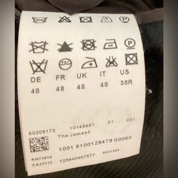 Coppley For  Harry Rosen 1883. Classic Formal 100% Grey wool suit. Size 39. GC - Picture 15 of 15